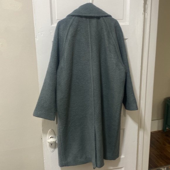 club monaco Double-Breasted Textured Relaxed Coat large - Picture 8 of 9